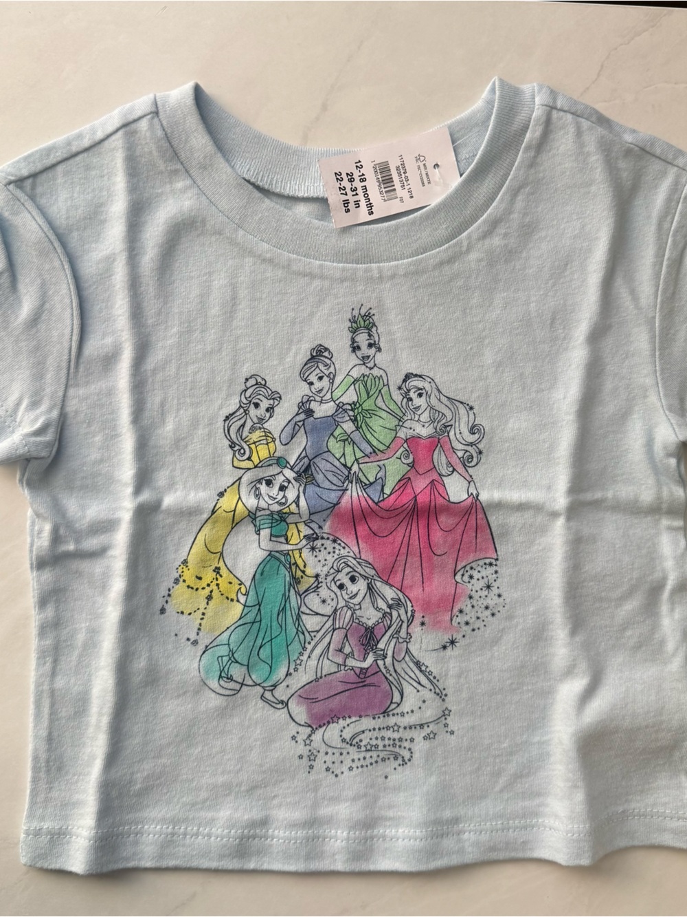 Baby Gap Light Blue Girls Disney Princess Graphic Tee